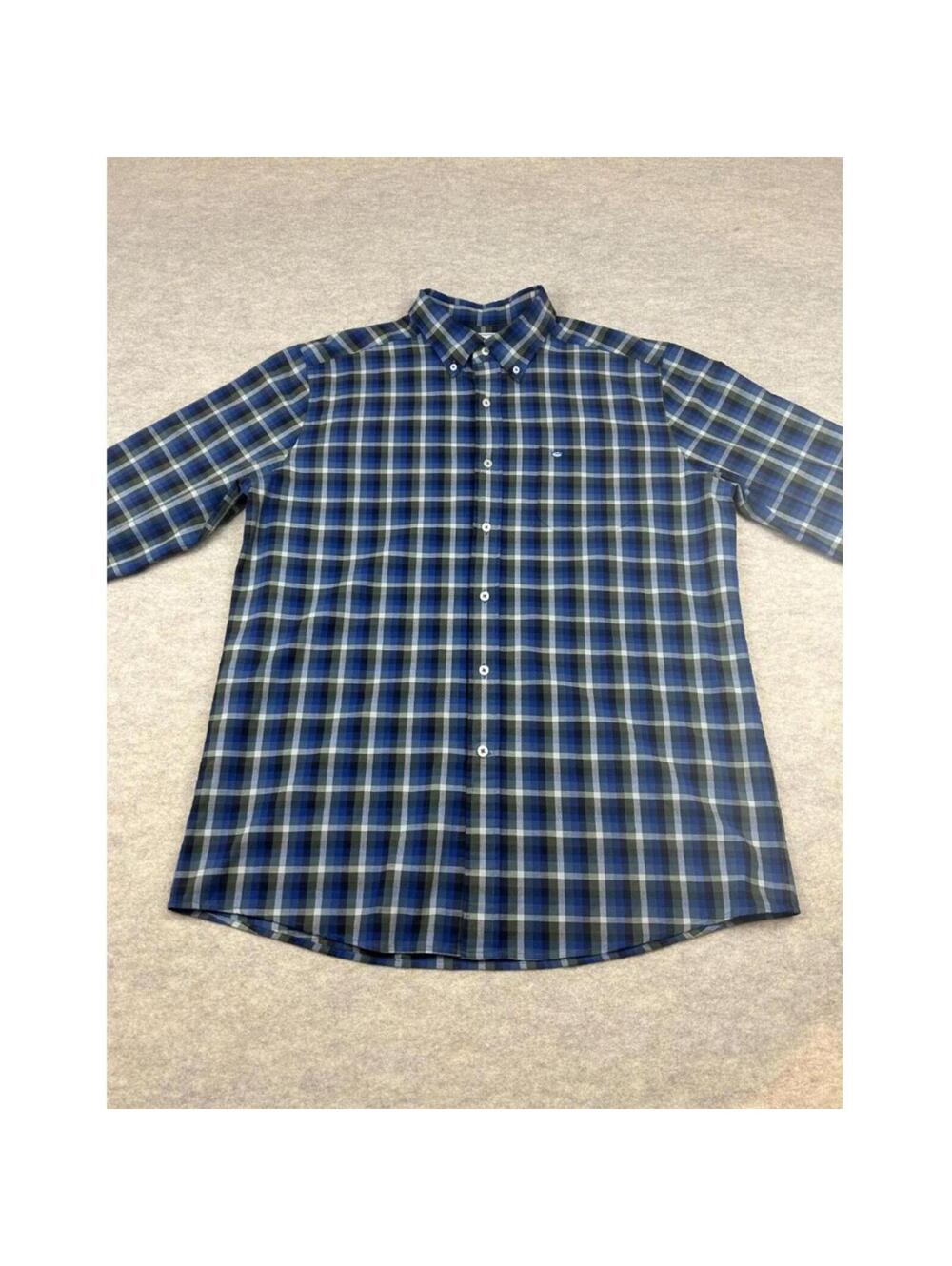 Southern Tide Classic Fit Blue Green Plaid Long Sleeve Button-Down Shirt Sz L